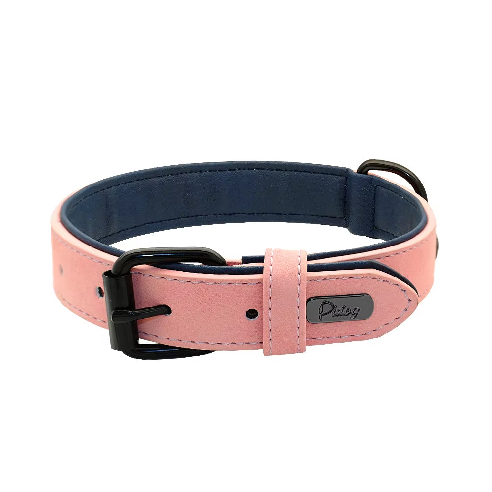 Leather Dog Collar Soft Padded Pet Collar for Small Medium Large Dogs Collars Collar Perro Pitbull Labrador German Shepherd