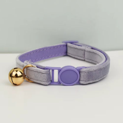 Cat Collar Bowknot Adjustable Safety Pet Collar Velvet Cat Collar Prevent Cats from Choking