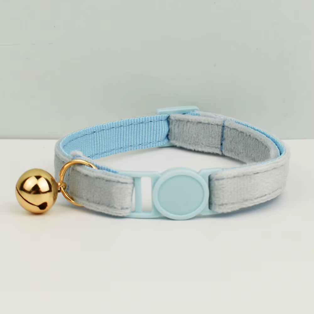 Cat Collar Bowknot Adjustable Safety Pet Collar Velvet Cat Collar Prevent Cats from Choking