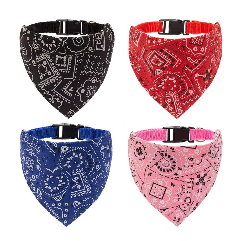 Dog Collar and Dog Bandanas Pet Collar Fancy Dog Collar with Bandana for Small Medium and Large Dogs Adjustable Pet Scarf Collar