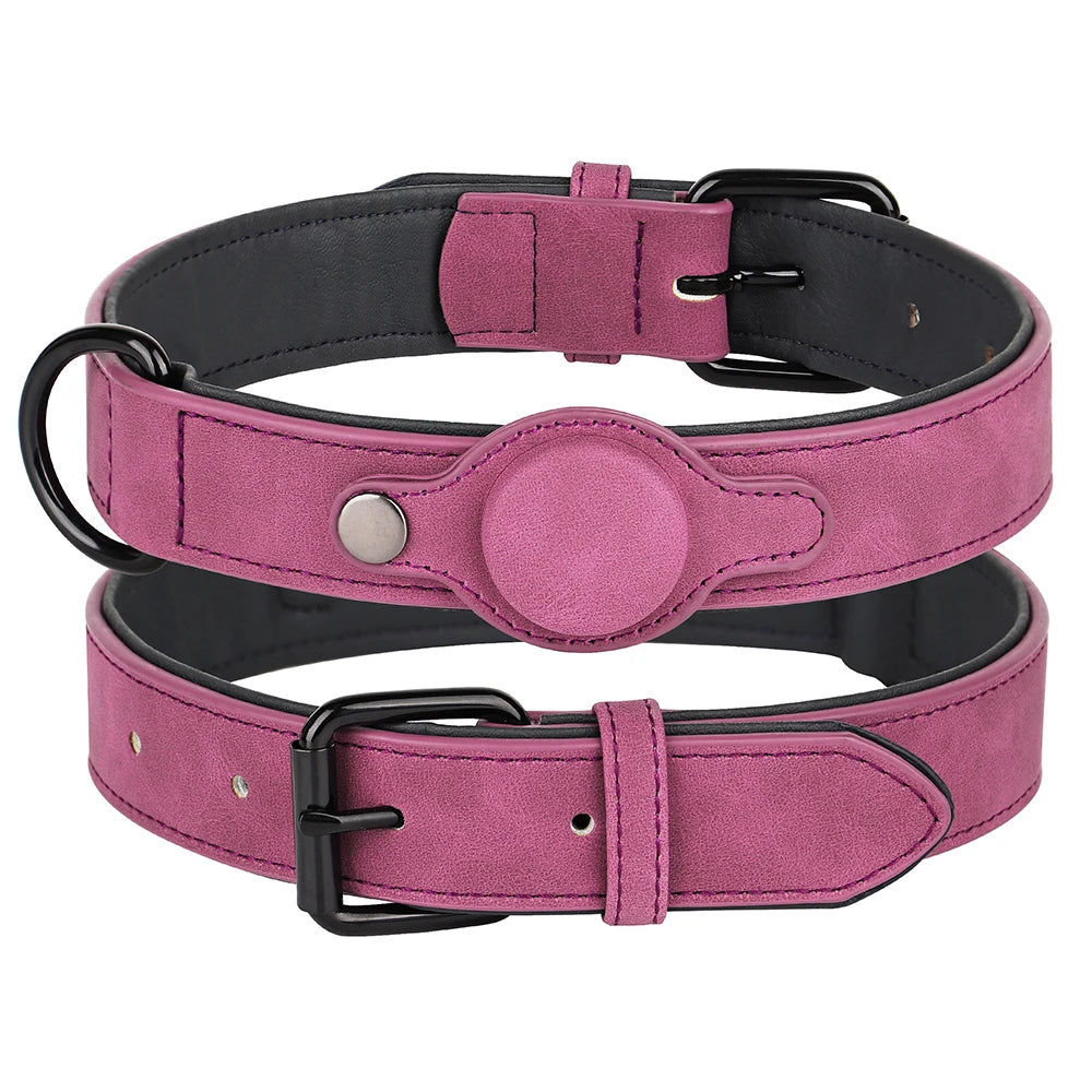 PU Leather Dog Collar High Quality Pet Collars Necklace Anti-Lost Tag Collar Adjustable for Small Medium Pet Dogs Accessories