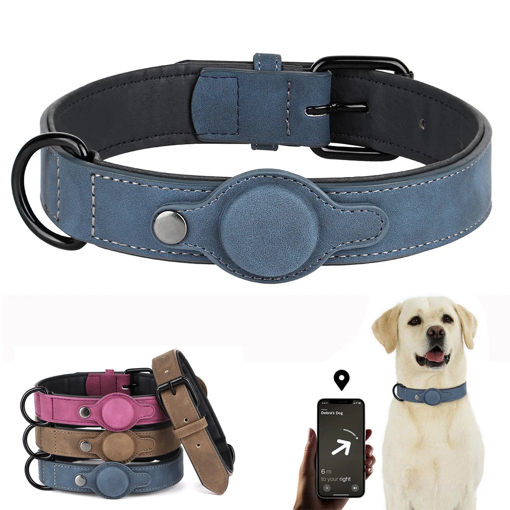 PU Leather Dog Collar High Quality Pet Collars Necklace Anti-Lost Tag Collar Adjustable for Small Medium Pet Dogs Accessories