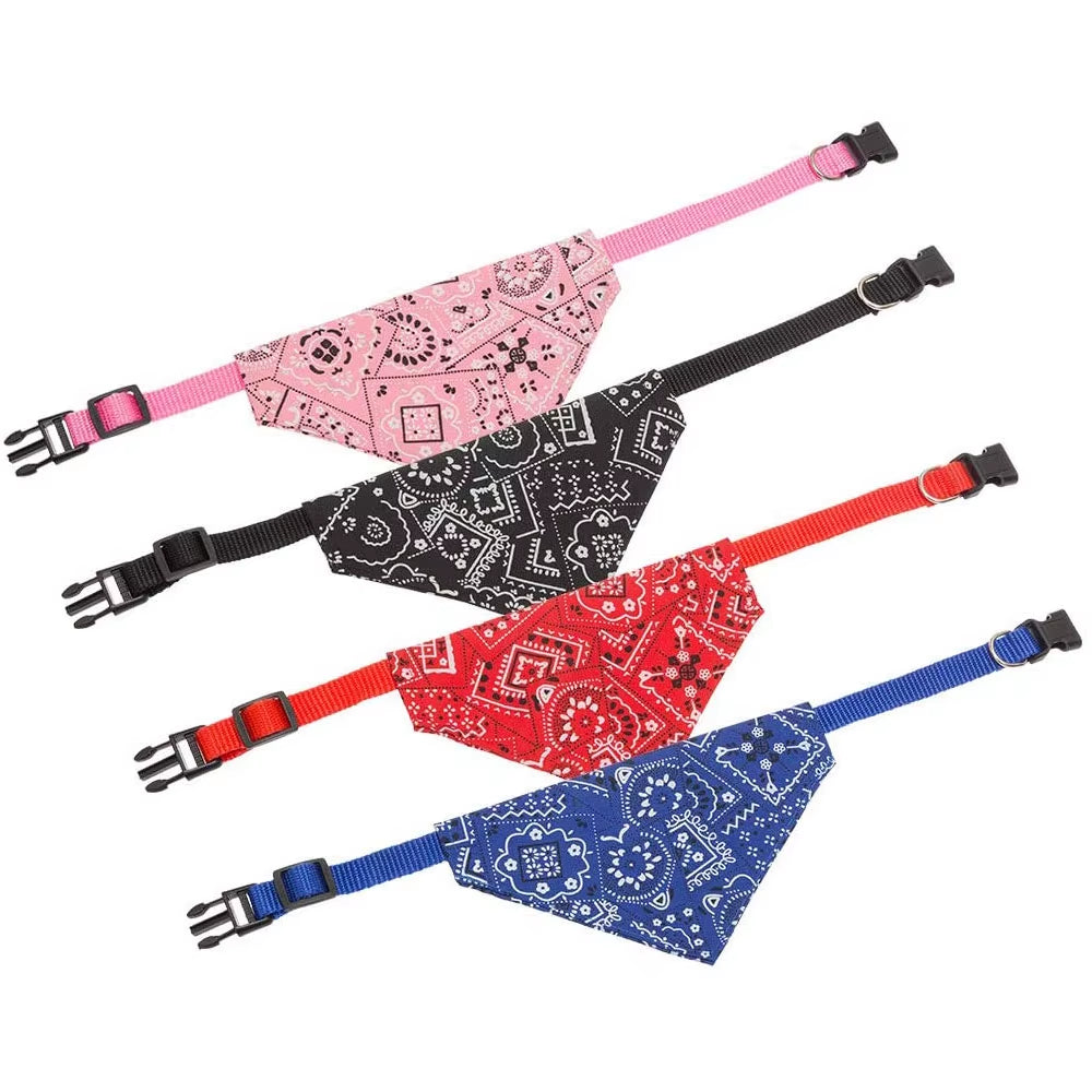 Dog Collar and Dog Bandanas Pet Collar Fancy Dog Collar with Bandana for Small Medium and Large Dogs Adjustable Pet Scarf Collar