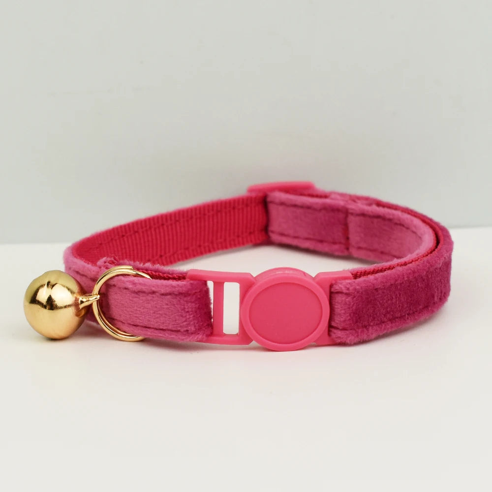 Cat Collar Bowknot Adjustable Safety Pet Collar Velvet Cat Collar Prevent Cats from Choking