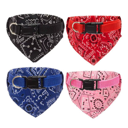 Dog Collar and Dog Bandanas Pet Collar Fancy Dog Collar with Bandana for Small Medium and Large Dogs Adjustable Pet Scarf Collar