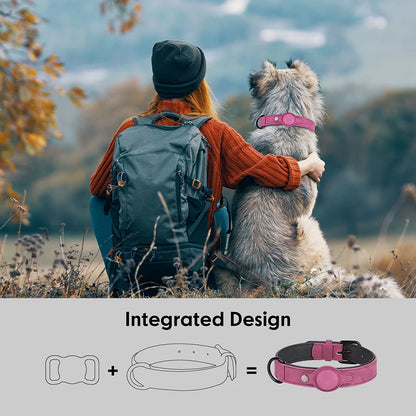 PU Leather Dog Collar High Quality Pet Collars Necklace Anti-Lost Tag Collar Adjustable for Small Medium Pet Dogs Accessories