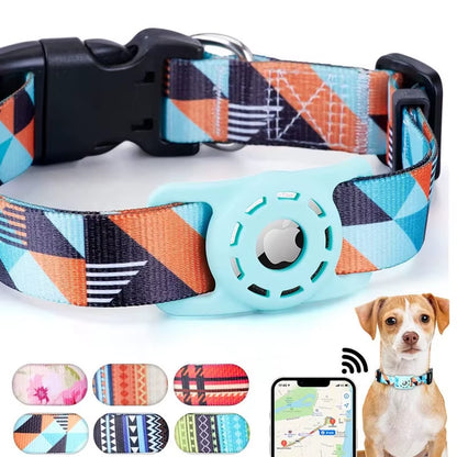 Reflective Collar for Airtag, Dog and Cat Collar, Pet Item, Puppy, Apple Air Tag Holder, Print with Bell, Breakaway Accesorios