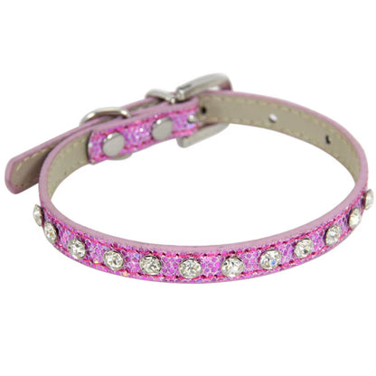 Hot Sale Super Shining Diamond Rhinestone Cat Collar Puppy Baby Dog Cat Collar Leather Strap Kitten Accessories Puppy Pet Collar