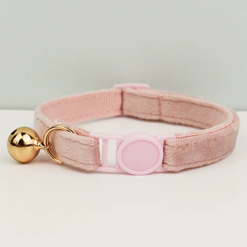 Cat Collar Bowknot Adjustable Safety Pet Collar Velvet Cat Collar Prevent Cats from Choking